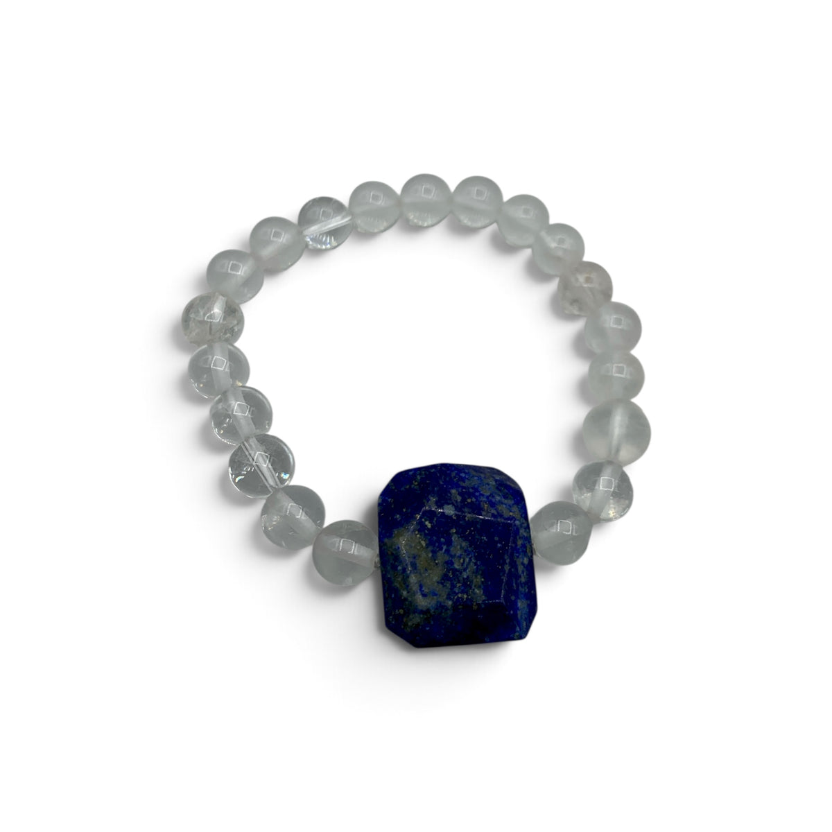 Bracelet - Clear Quartz & Lapis Lazuli