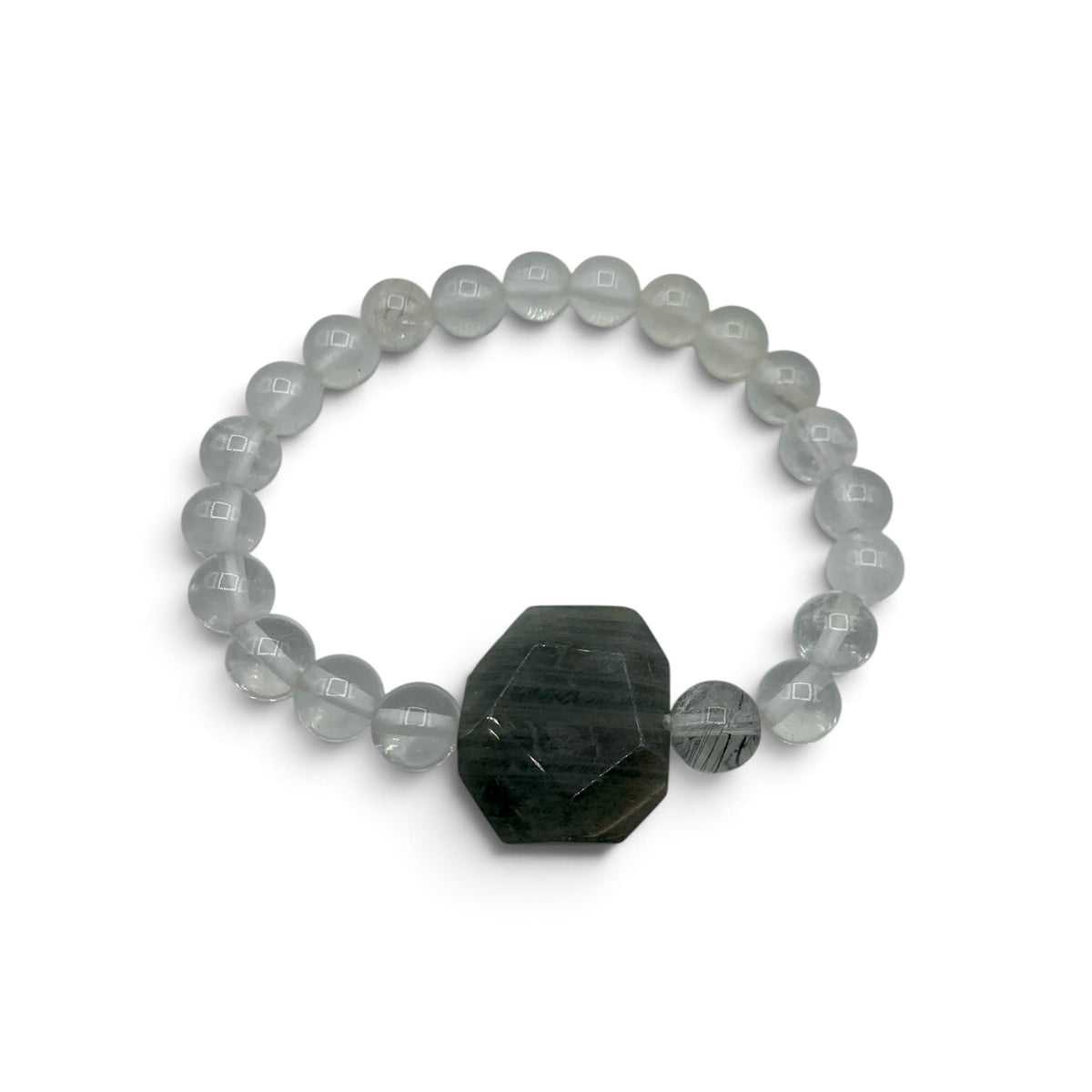 Bracelet - Clear Quartz & Labradorite