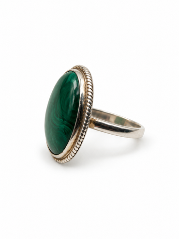 Ring - Malachite Silver