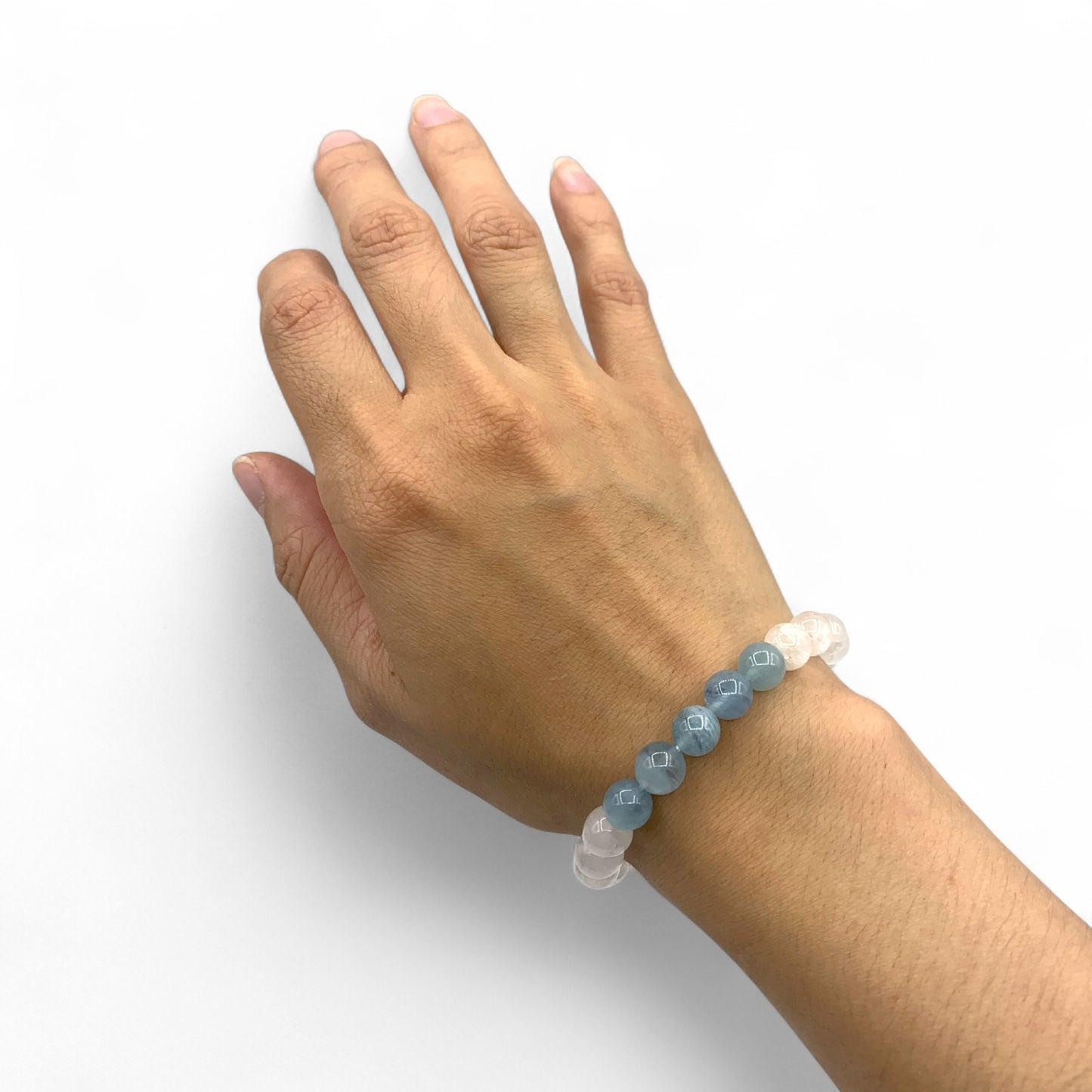Bracelet - Aquamarine and Clear Quartz $30