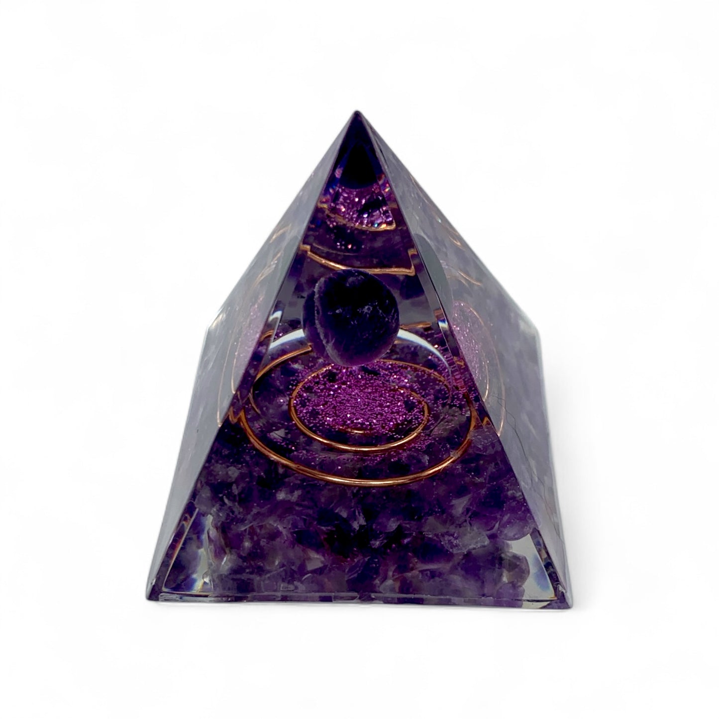 Orgonite - Amethyst Pyramid $50