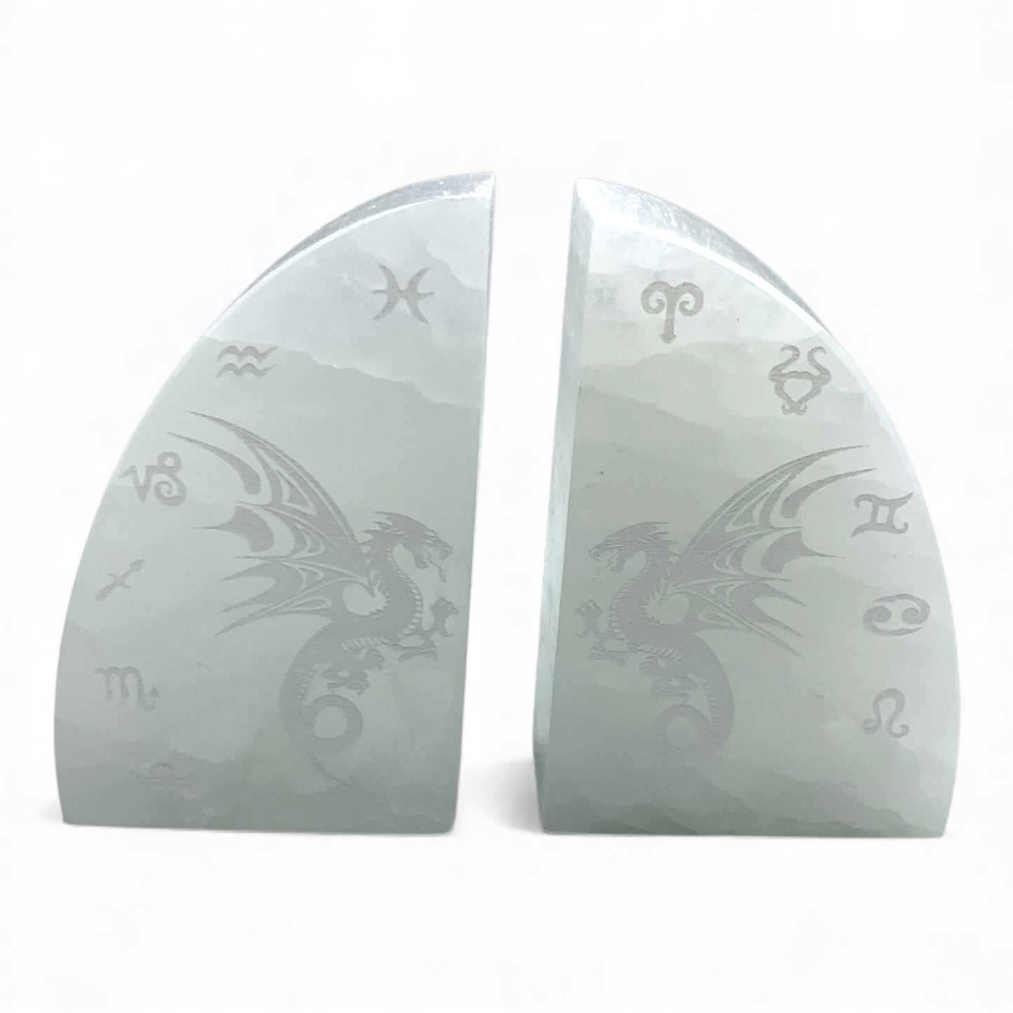 Selenite Bookends Pair $120
