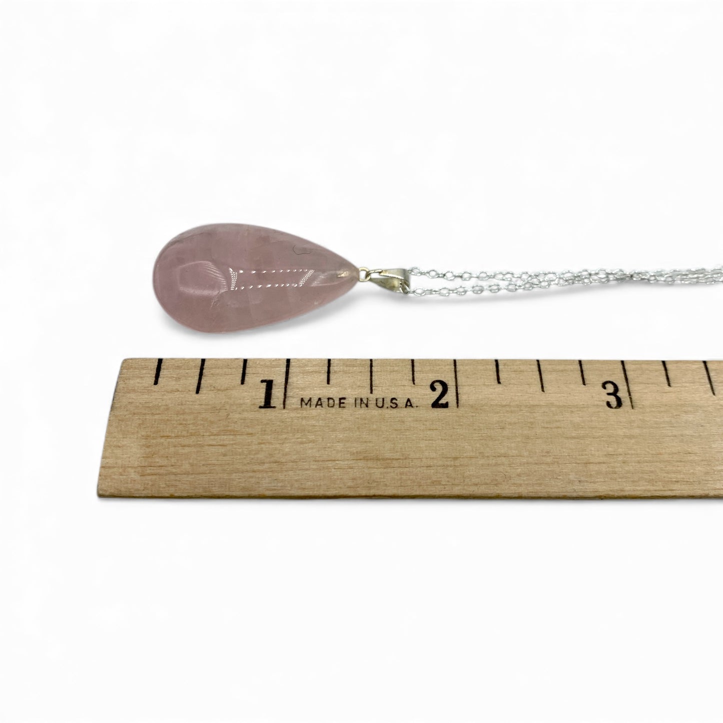Necklace - Rose Quartz Teardrop $25