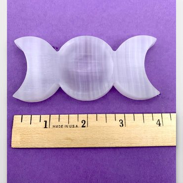 Selenite Bowl Moon Phases $40
