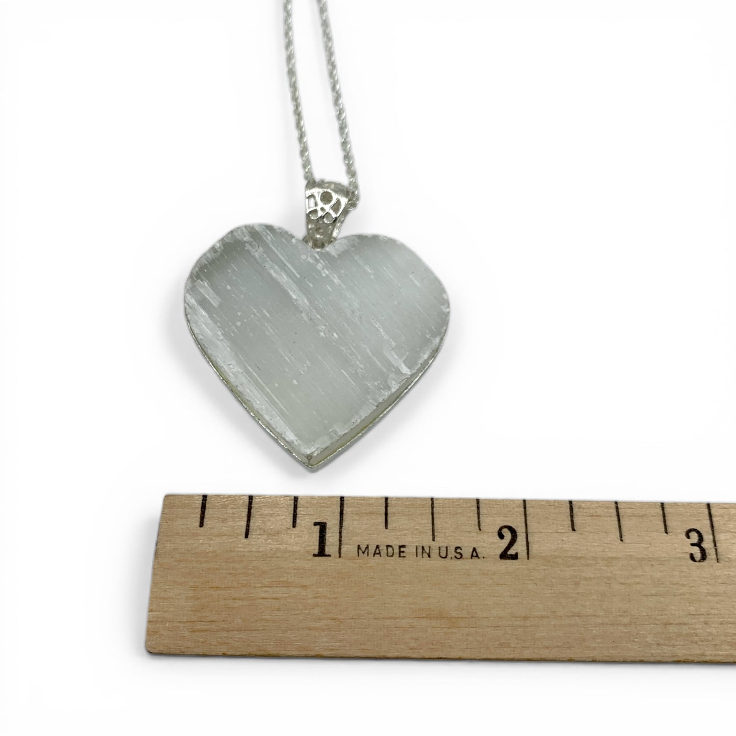 Necklace - Selenite Heart $35