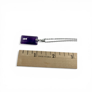 Necklace - Amethyst Rectangle $30