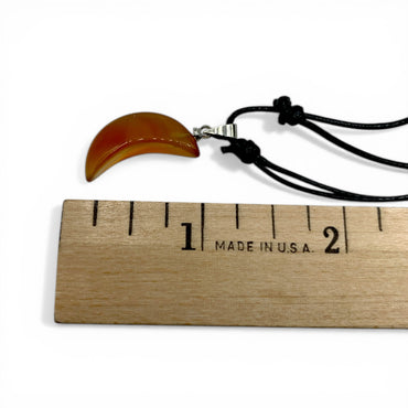 Necklace - Carnelian Crescent Moon $30