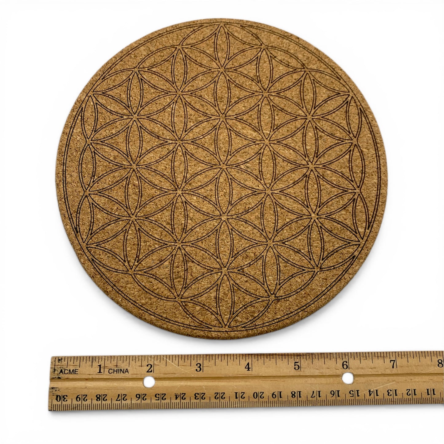 Crystal Grid - Cork - Flower of life