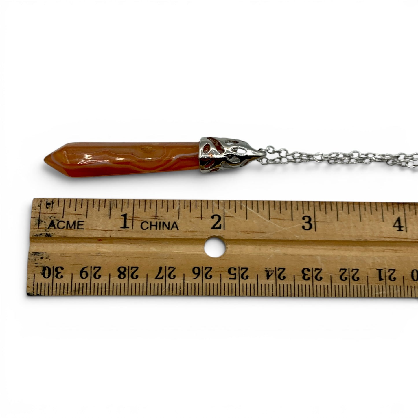 Necklace - Carnelian Point Pendant $30