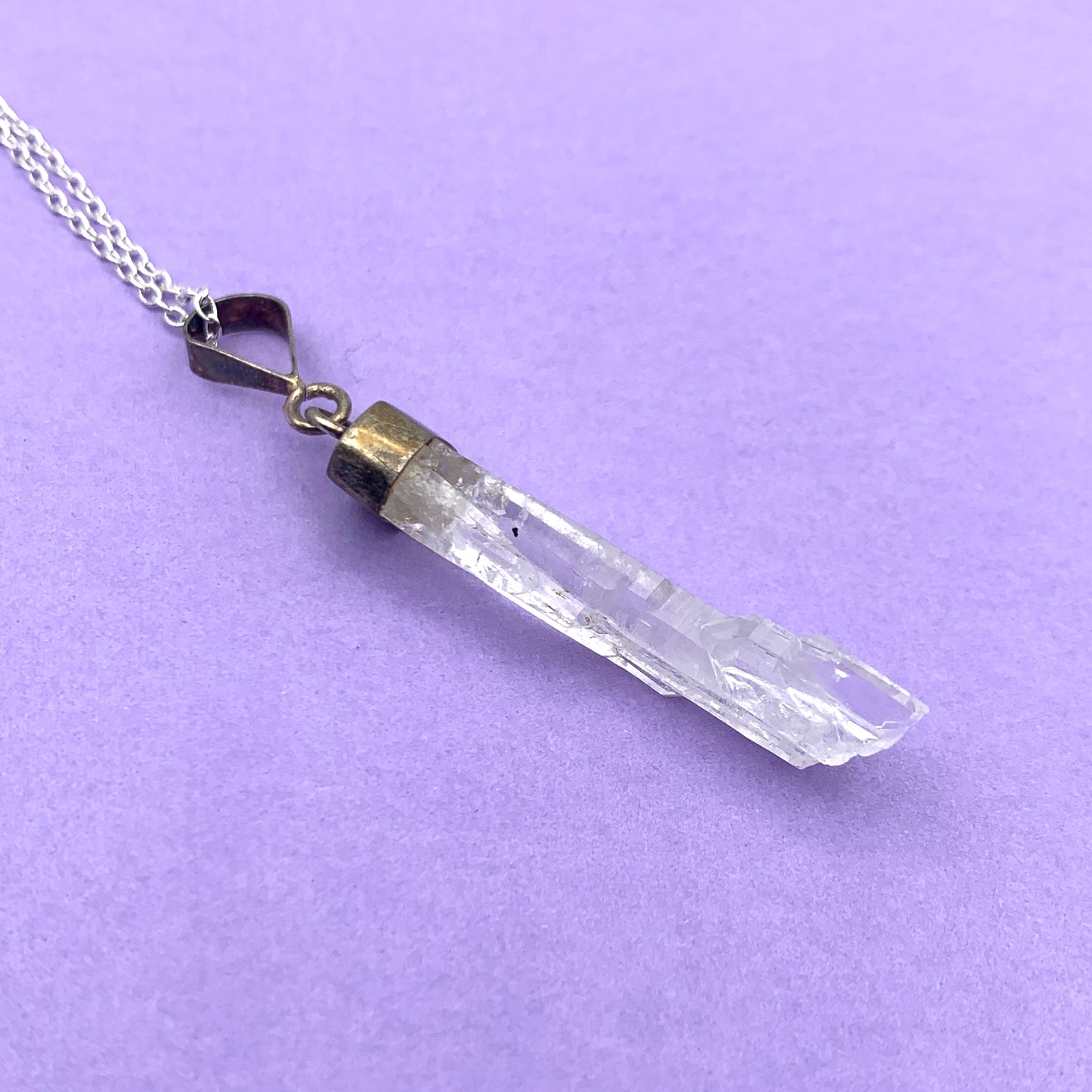 Necklace - Faden Quartz Raw Point Pendant