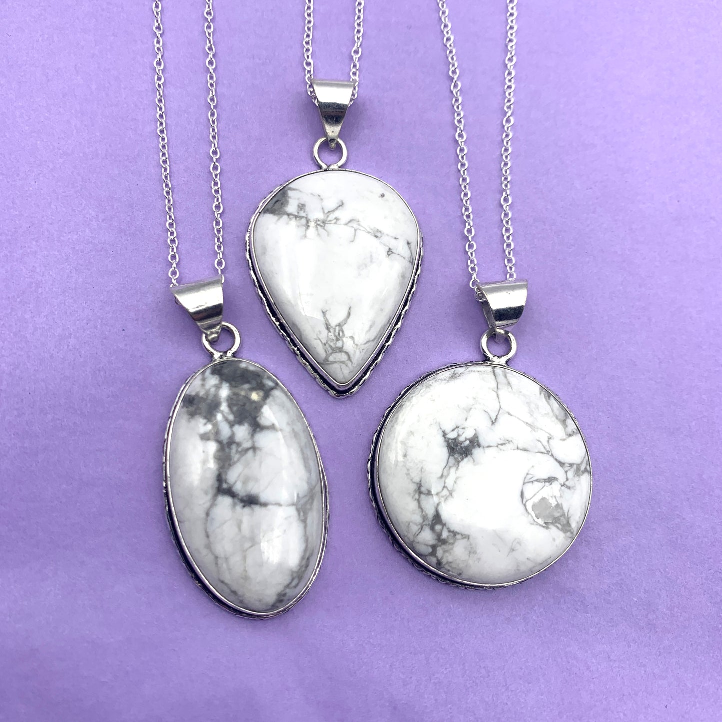 Necklace - Howlite Assorted Shapes $30