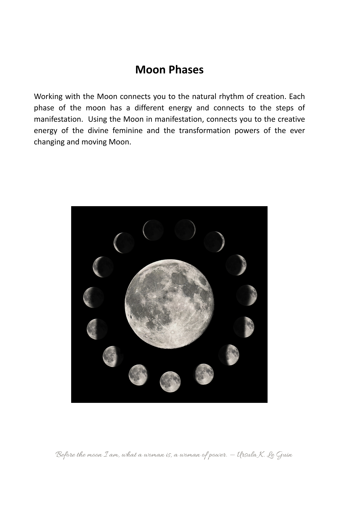 Manifesting with the Moon and Crystals