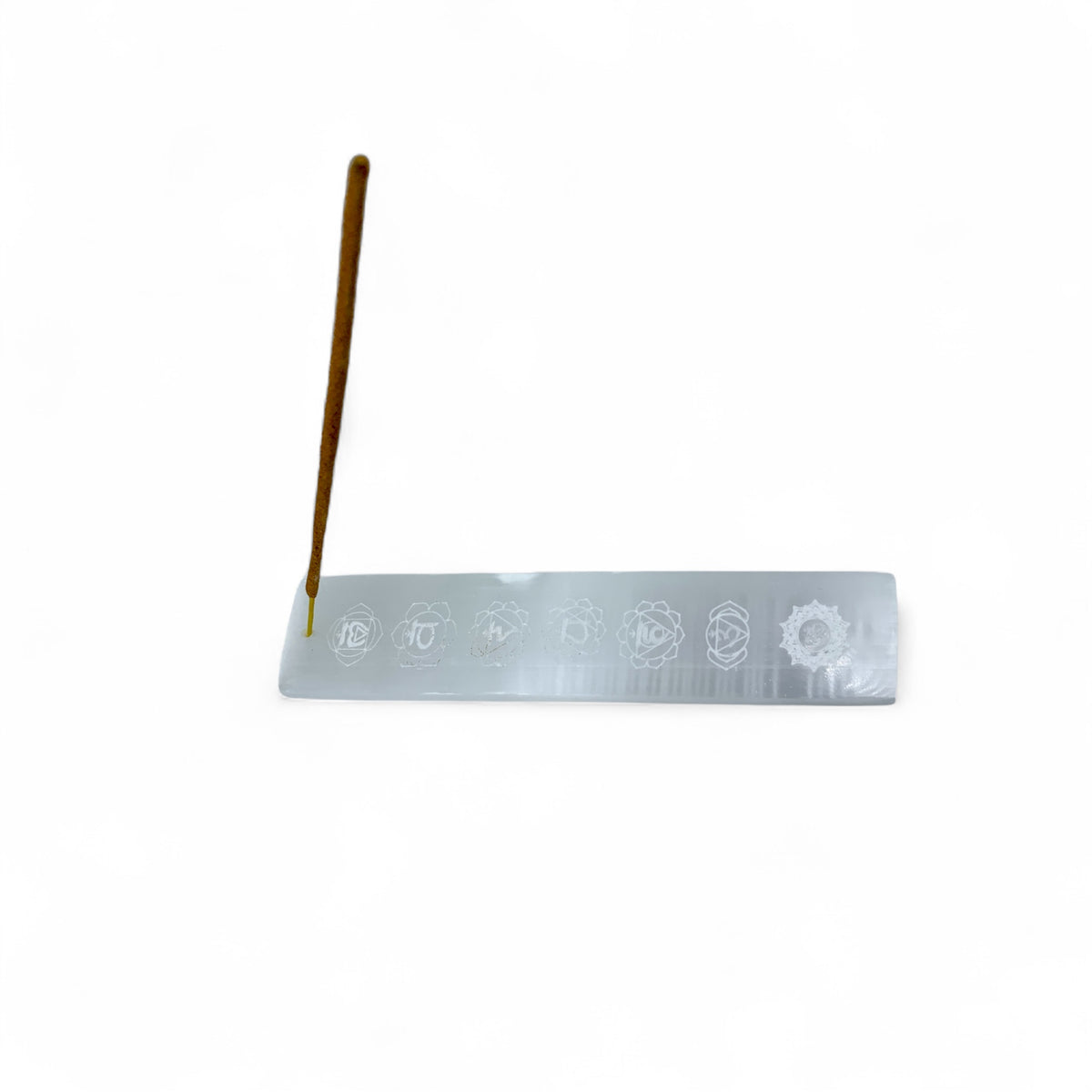 Selenite Seven Chakra Incense Holder CLEARANCE 50% OFF