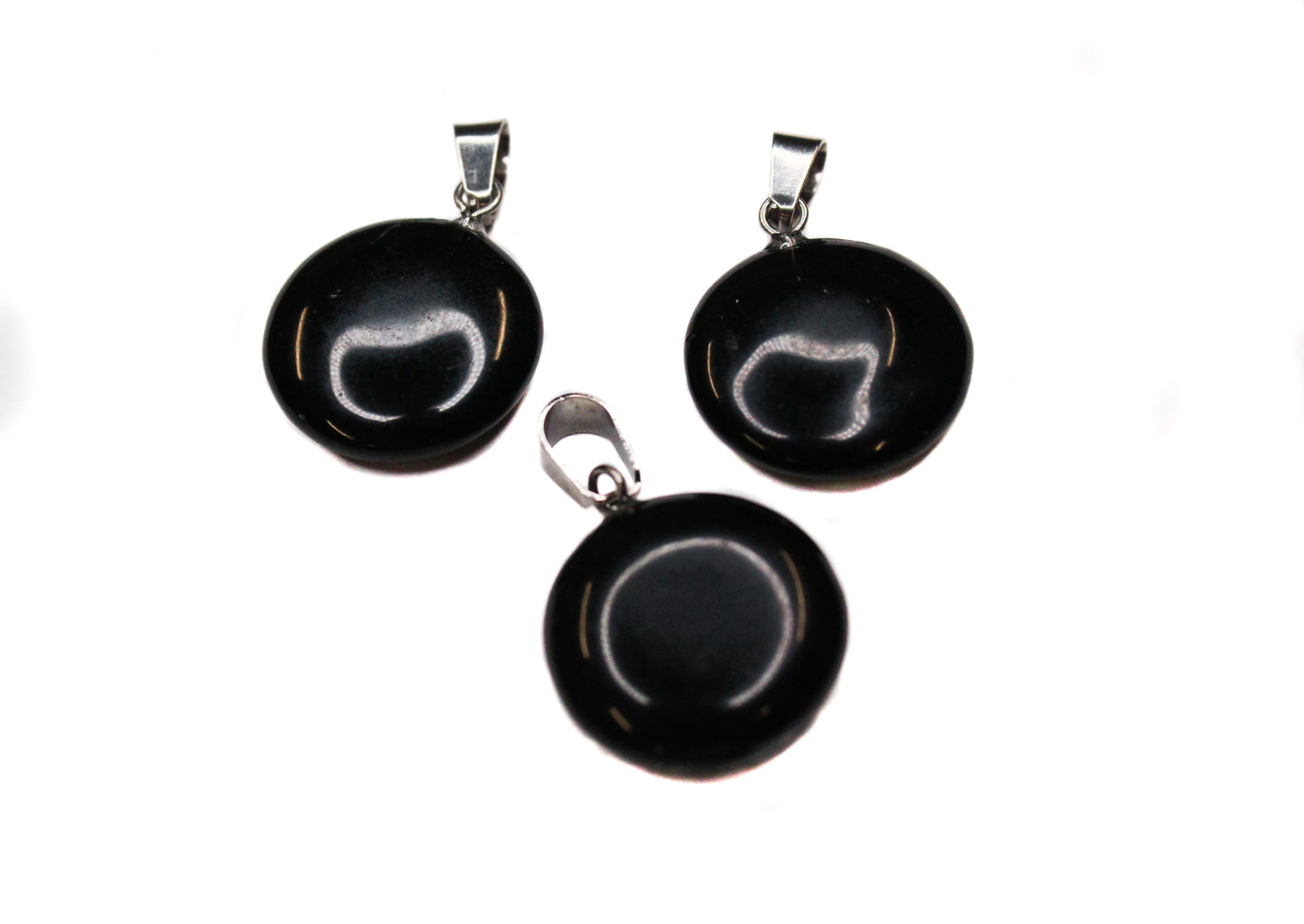 Pendant - Obsidian Circle $15