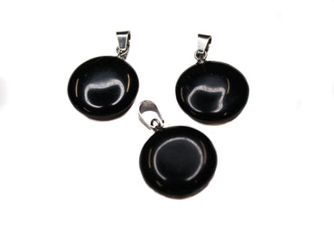 Pendant - Obsidian Circle $15