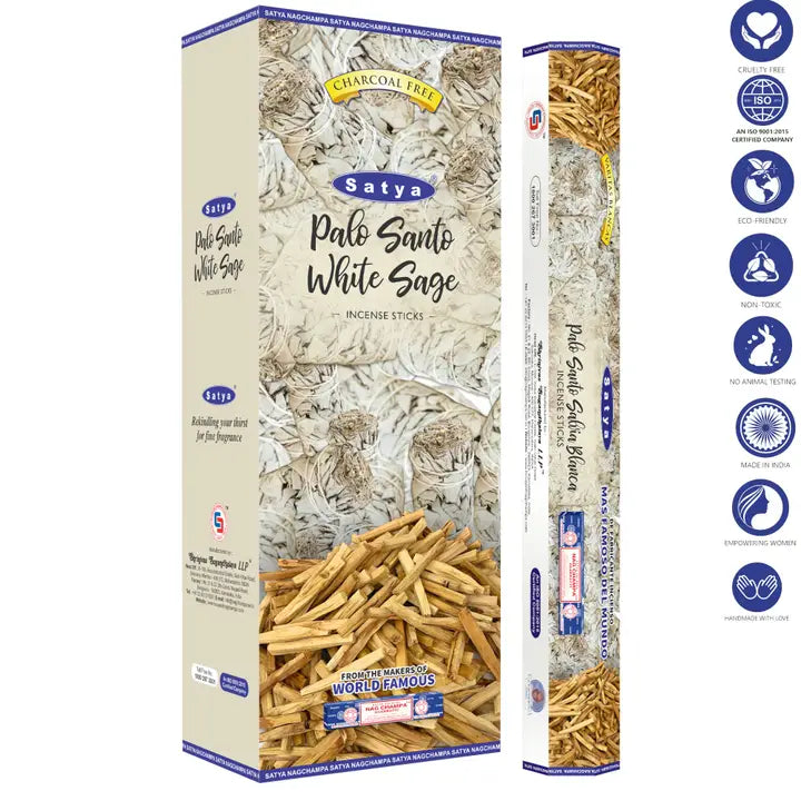 Incense - Palo Santo White Sage Hexagonal SATYA