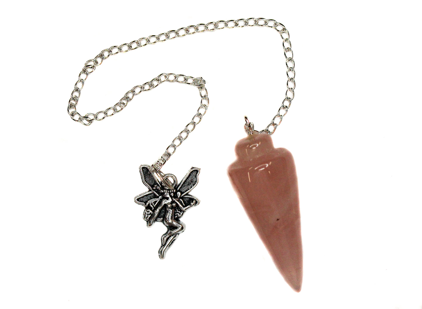 Pendulum - Rose Quartz Fairy Hexagonal