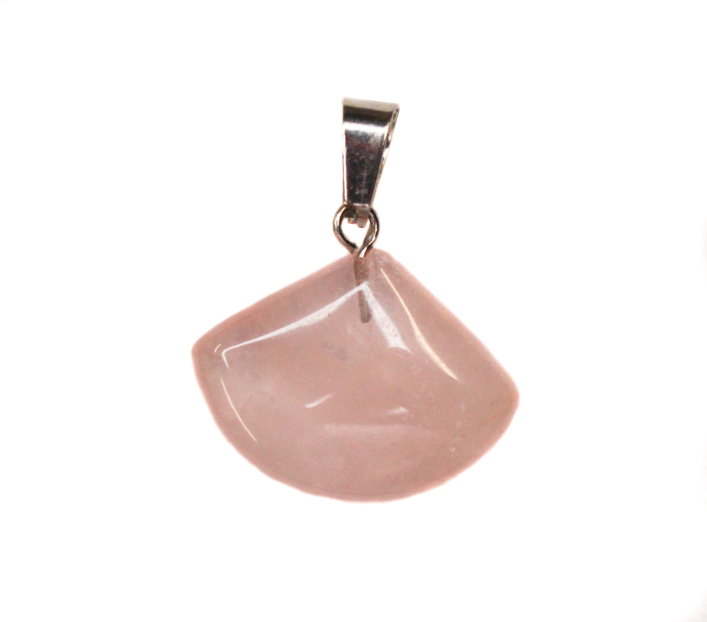 Pendant - Rose Quartz Fan $15