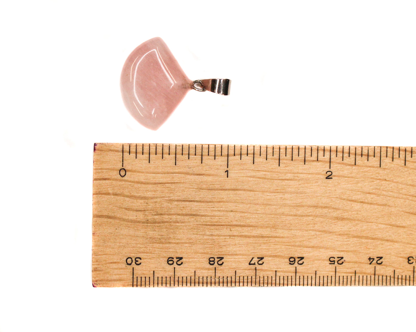 Pendant - Rose Quartz Fan $15