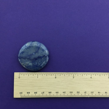 Blue Quartz Crystal Palm Stone - Happy Soul Online