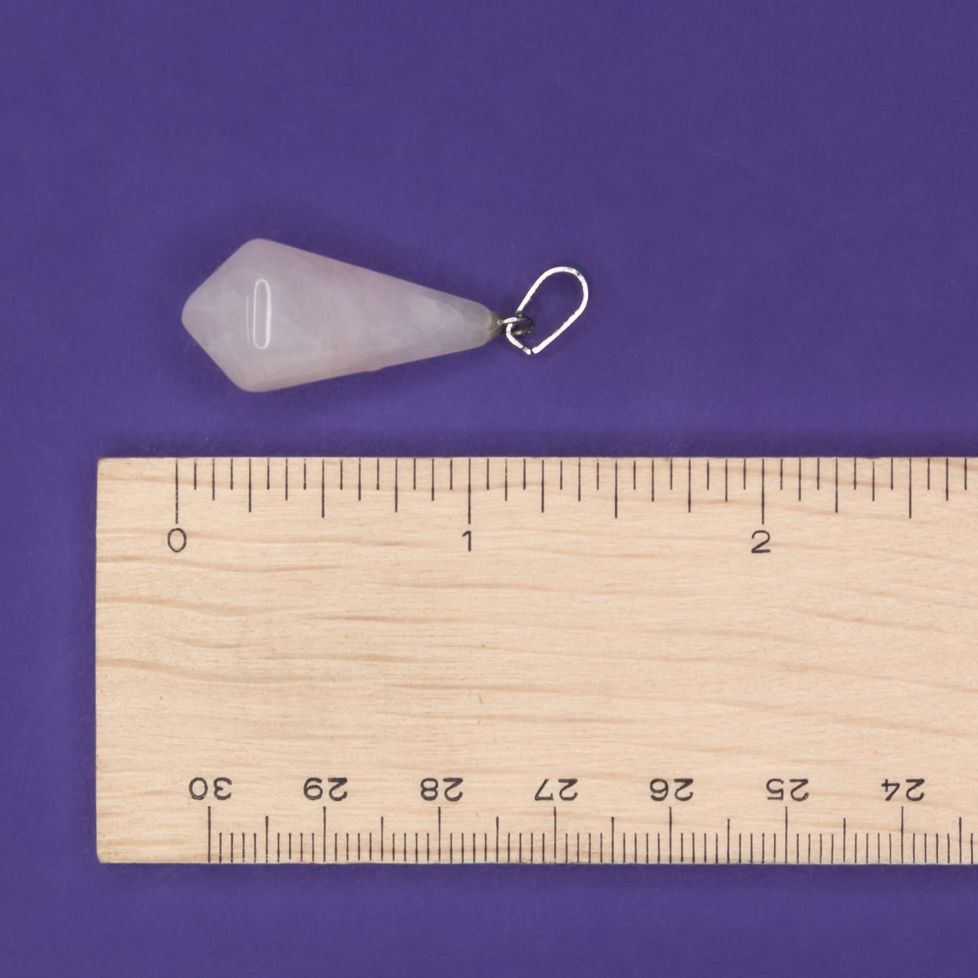 Pendant - Rose Quartz Faceted Point $15