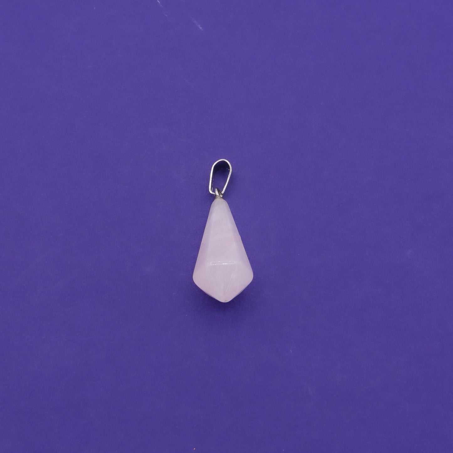 Pendant - Rose Quartz Faceted Point $15