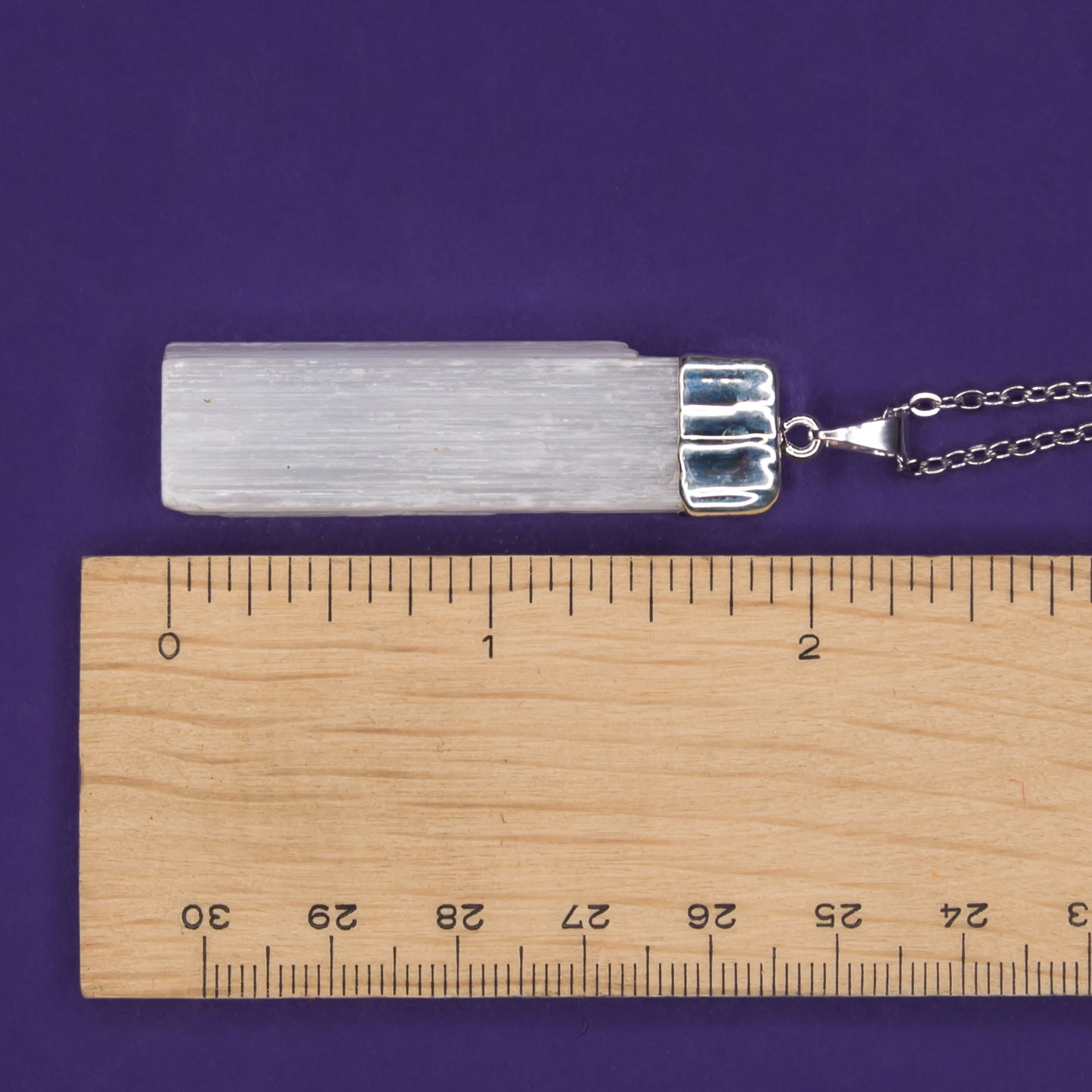 Necklace - Selenite Raw Slice $30