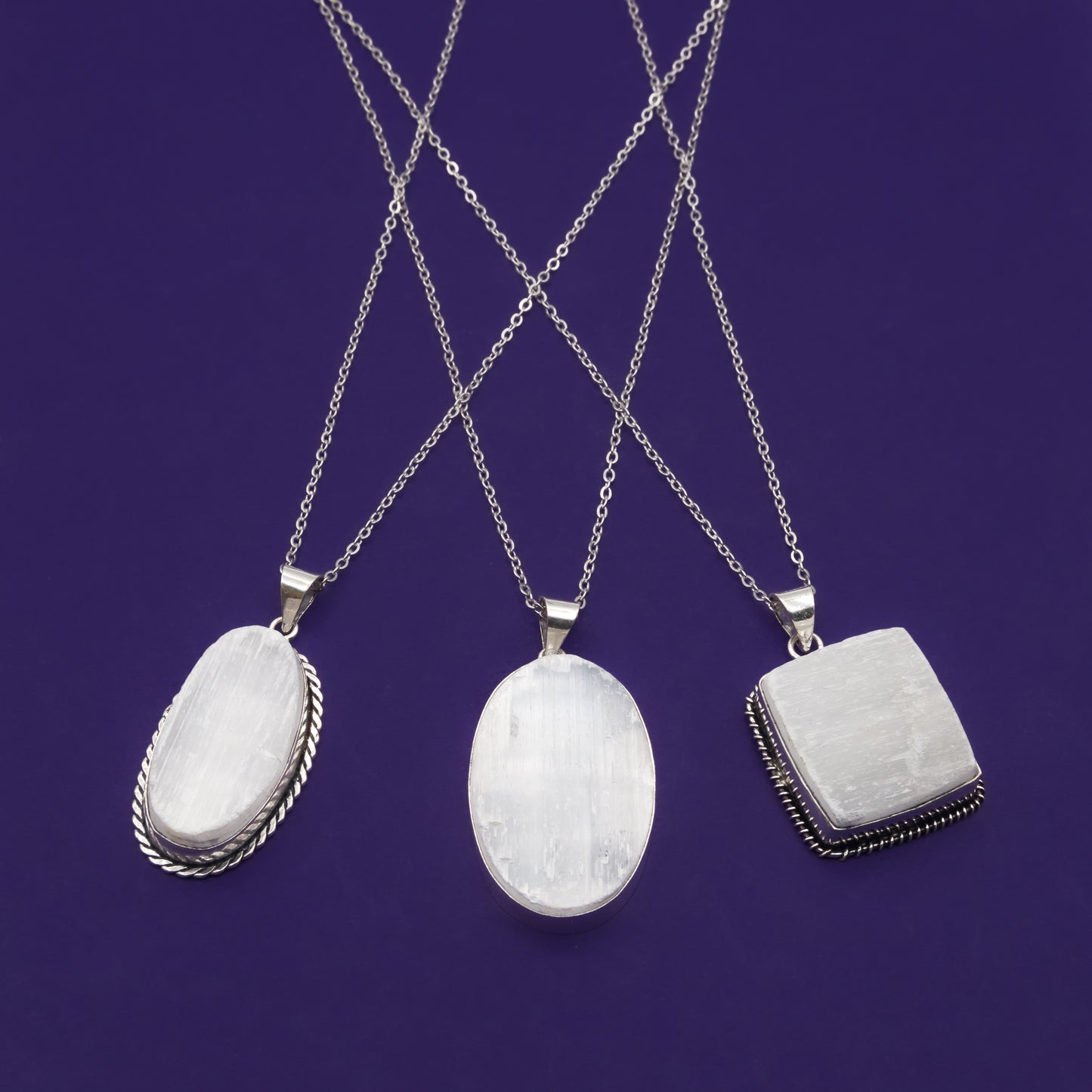 Necklace - Selenite Assorted Shapes $40