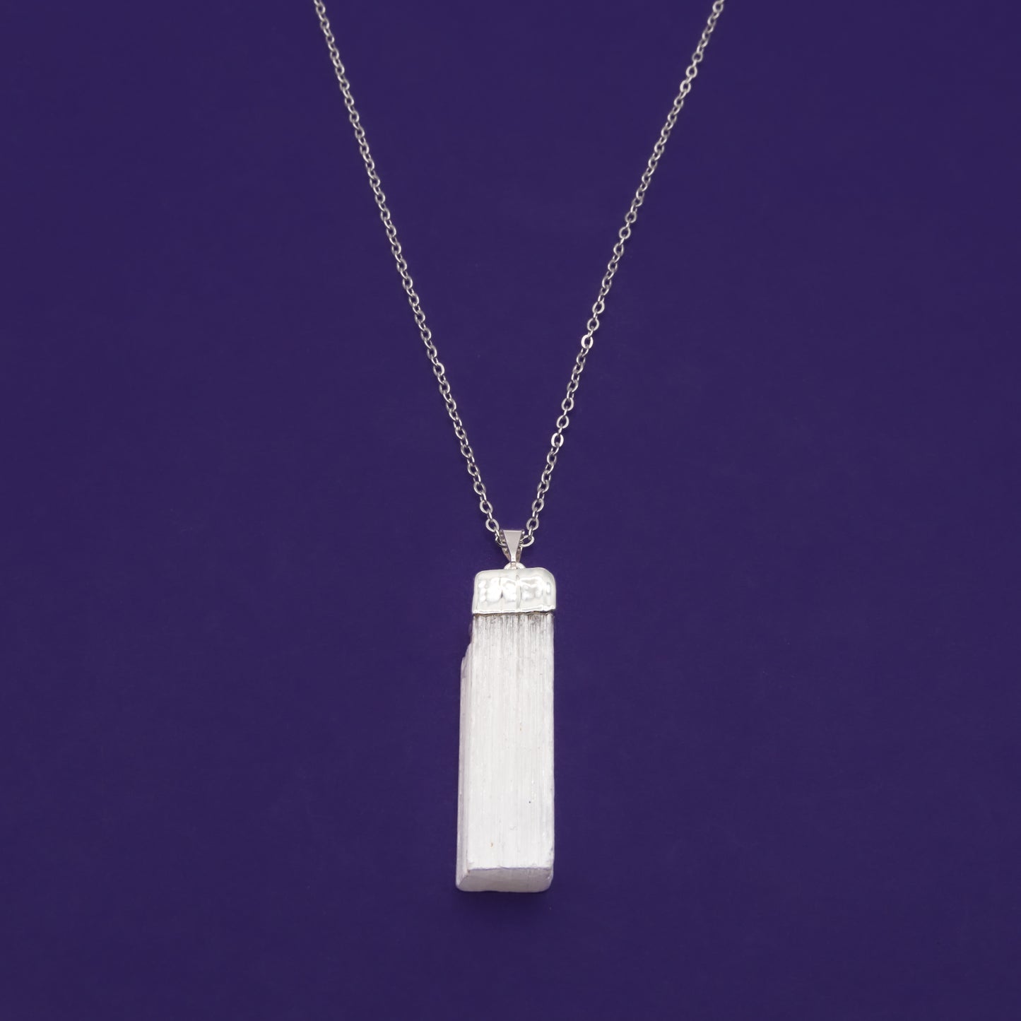 Necklace - Selenite Raw Slice $30