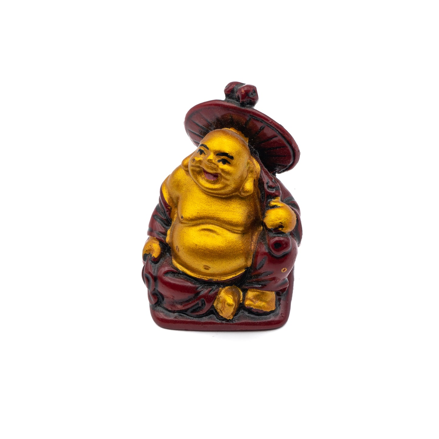 Statue - Buddha Gold & Red Polyresin