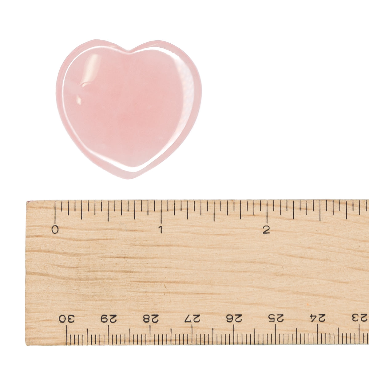 Rose Quartz Flat Heart $18 - Happy Soul Online