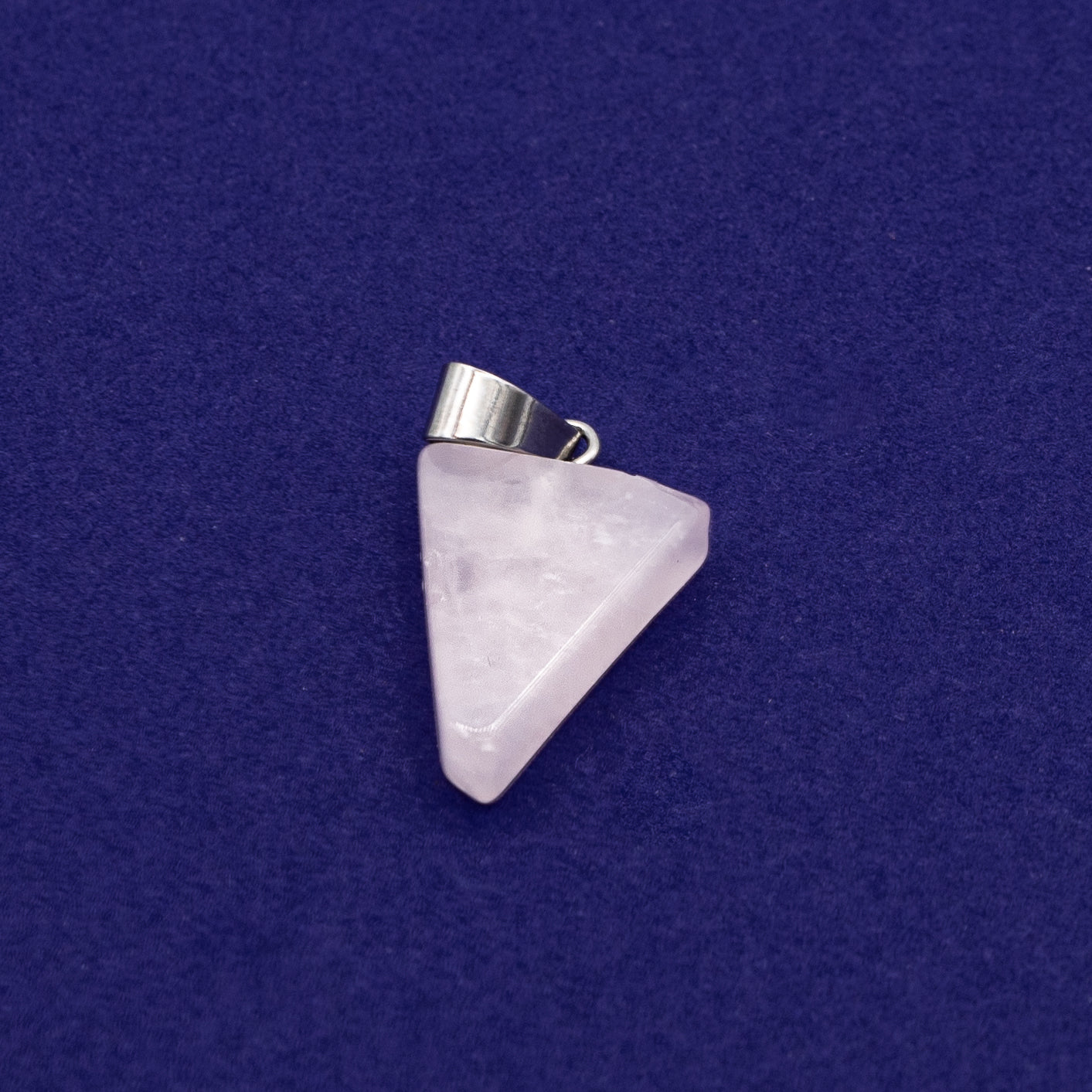 Pendant - Rose Quartz Triangle $15