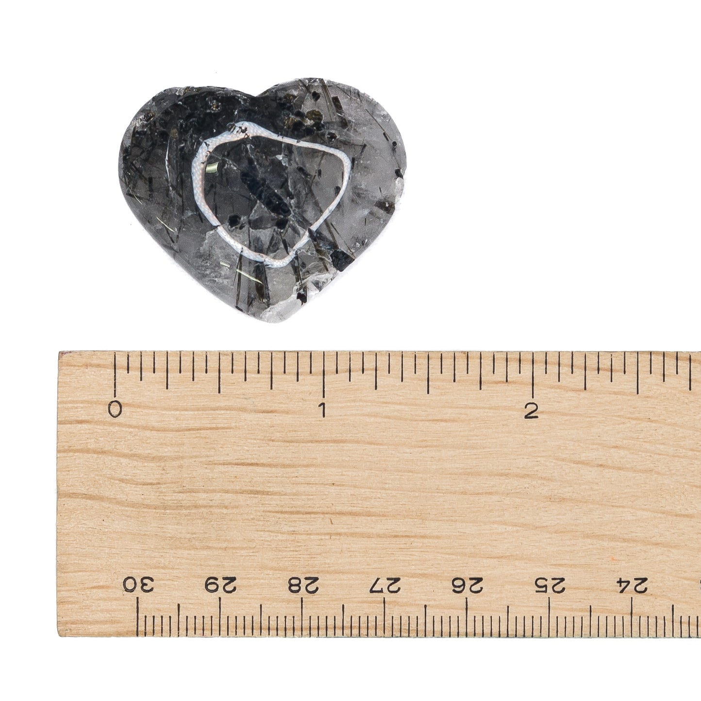 Quartz - Tourmalated Heart $35