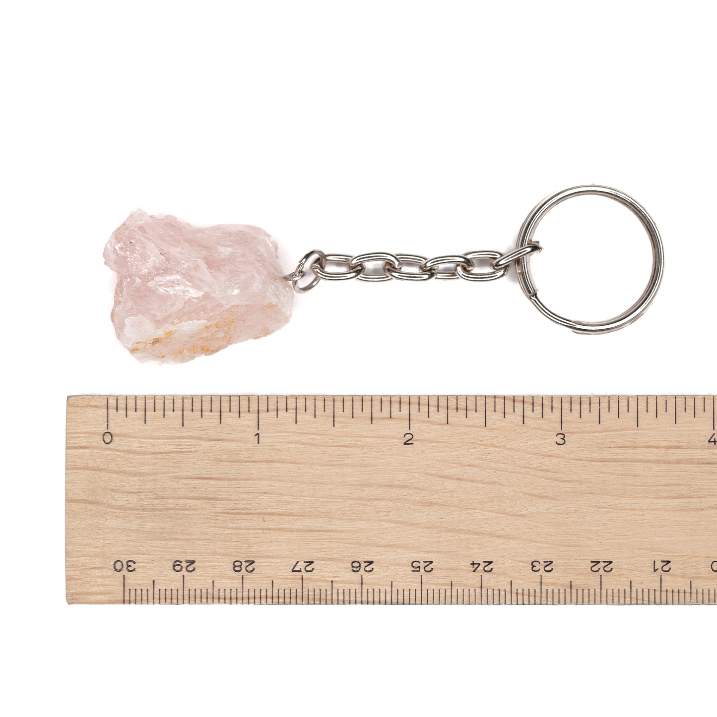 Keychain - Rose Quartz Raw