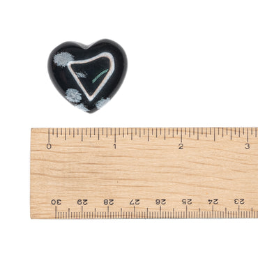 Obsidian - Snowflake Puffy Heart $18