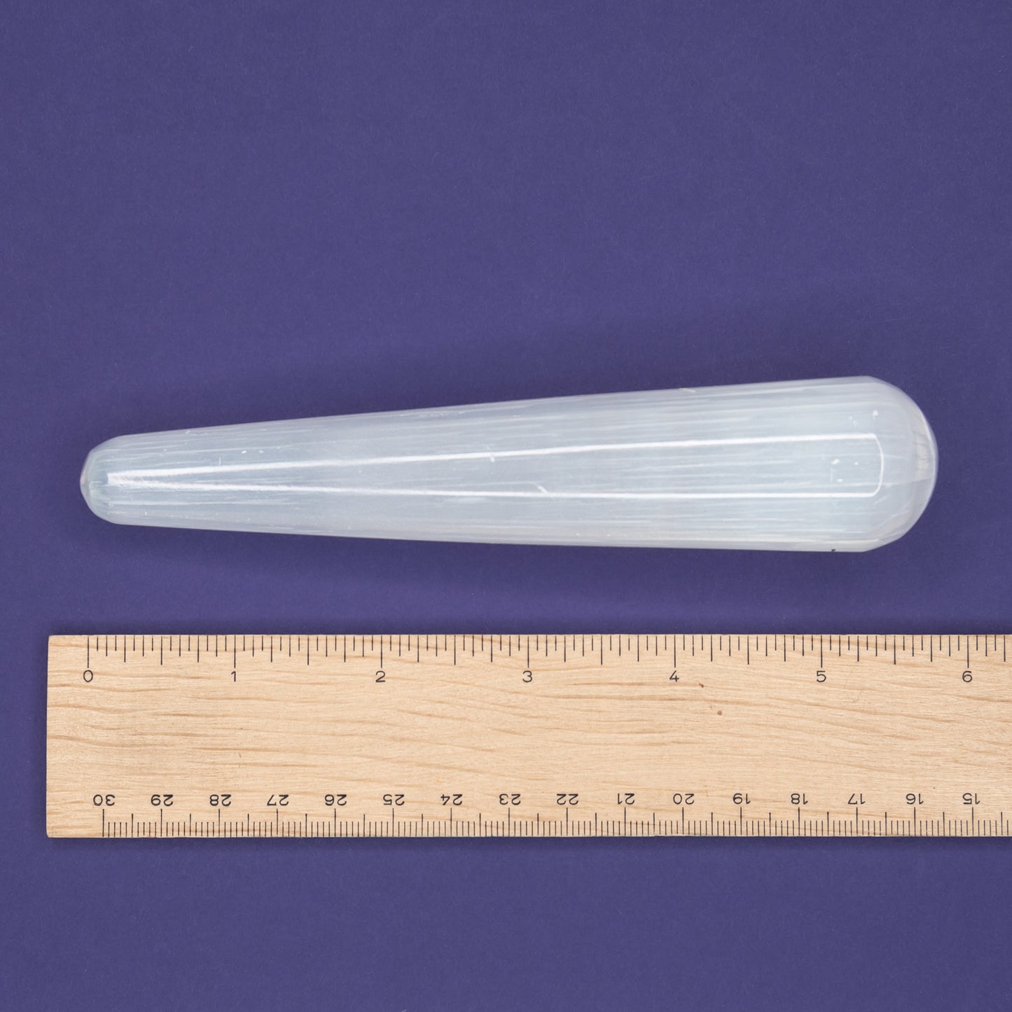 Selenite Double Rounded Wand $20