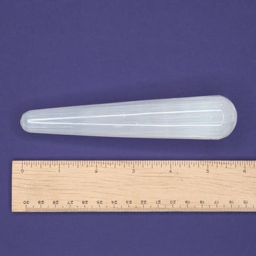Selenite Double Rounded Wand $20