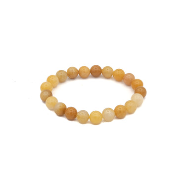 Bracelet - Jade - Yellow 8mm