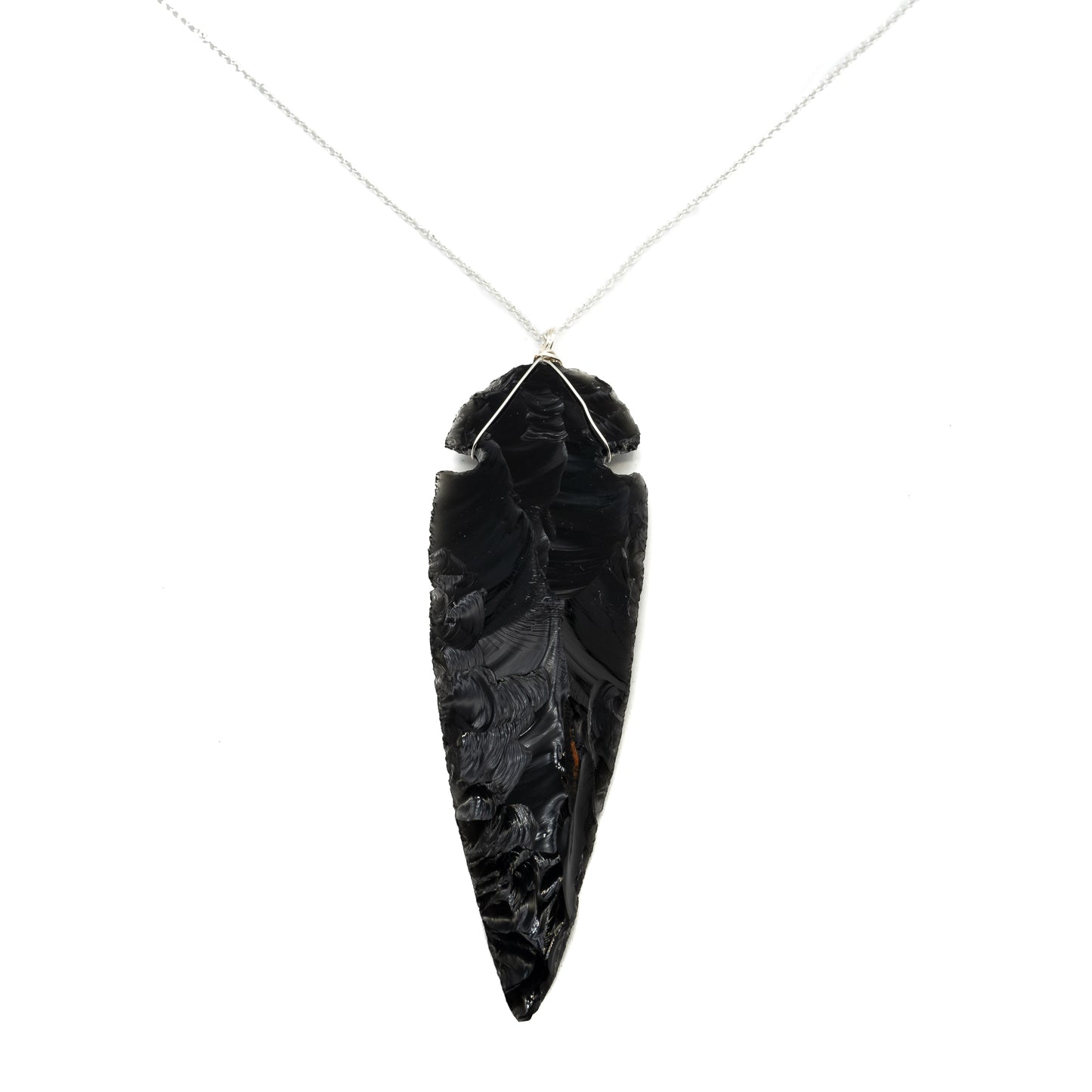 Necklace - Obsidian Arrowhead Point $30