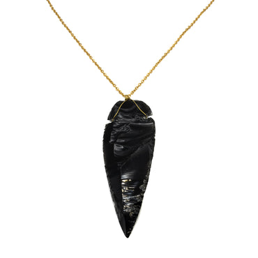 Necklace - Obsidian Arrowhead Point $30