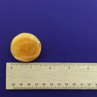 Orange Calcite Crystal Palm Stone - Happy Soul Online