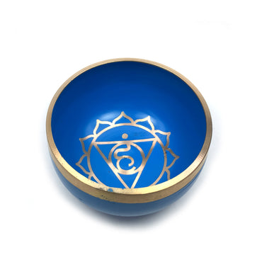 Tibetan Singing Bowl Gift Set - Blue (Throat Chakra) Happy Soul Online