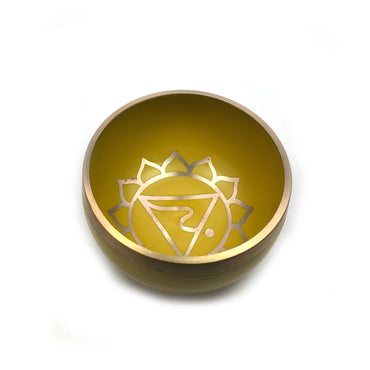 Tibetan Singing Bowl Gift Set - Yellow (Solar Plexus Chakra) Happy Soul Online