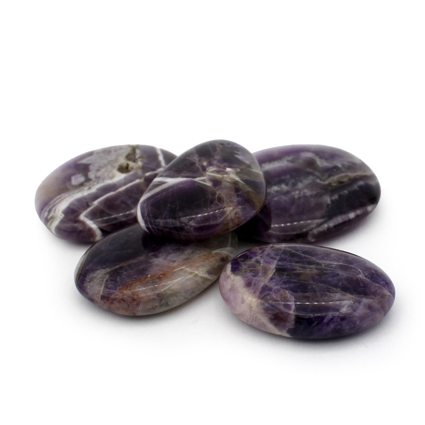 Amethyst - Chevron Palm Stone $12