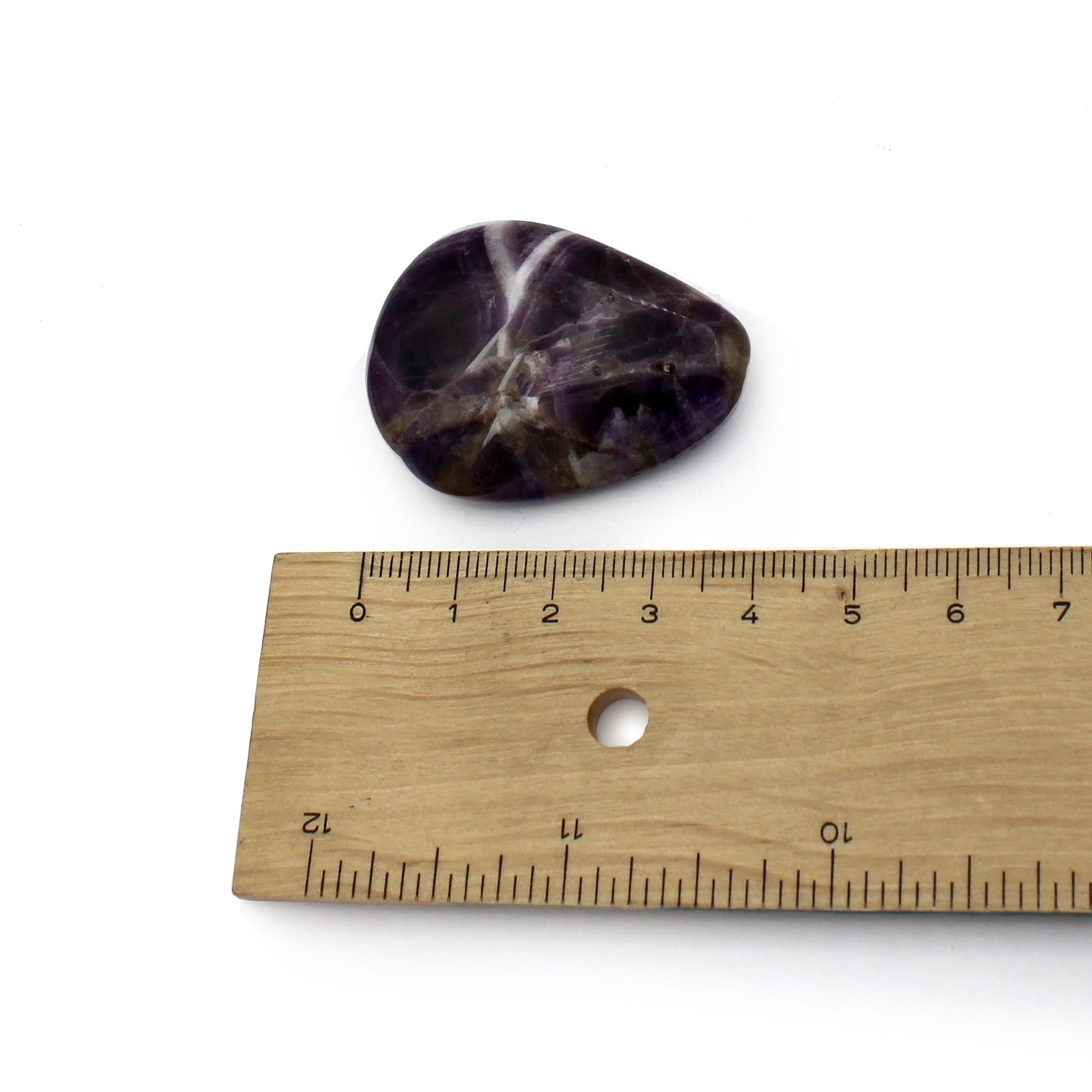 Amethyst - Chevron Palm Stone $12