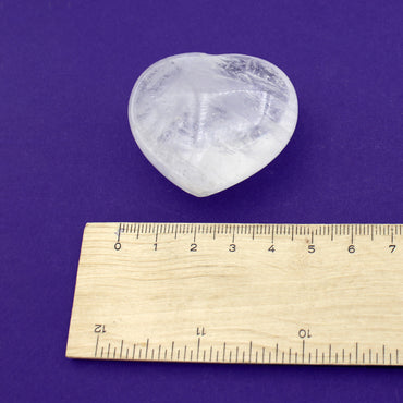 Clear Quartz Heart Puffy $40