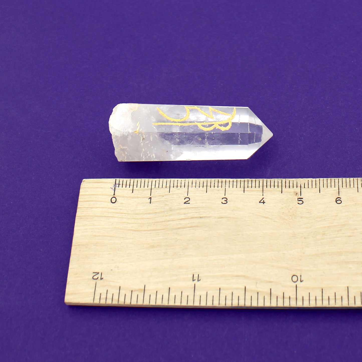 Clear Quartz Etched Reiki Energy Healing Wands Set