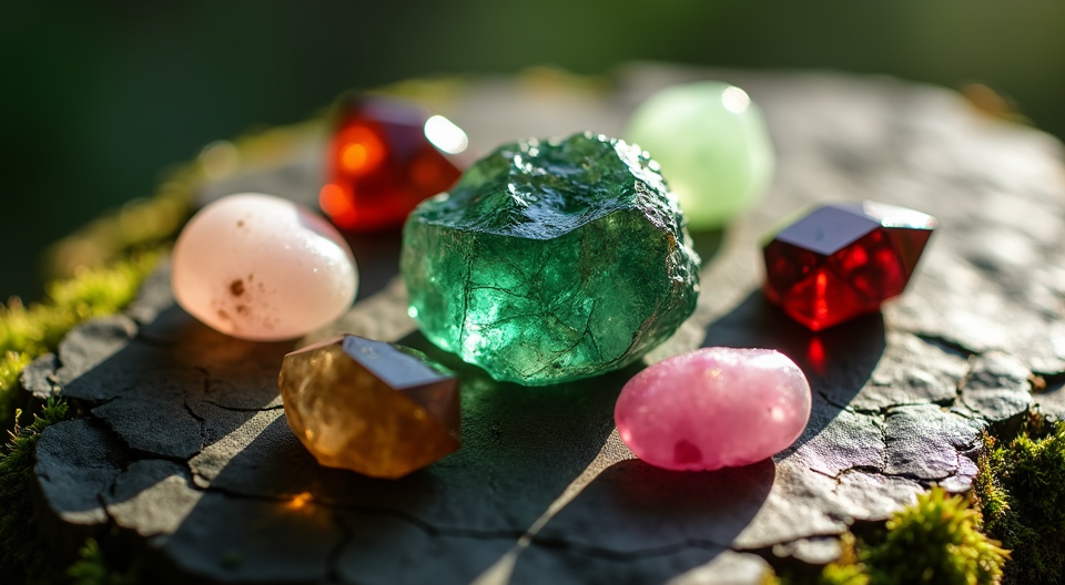 Why Moldavite Pairs Well with Smoky Quartz, Rose Quartz, Garnet, and Chrysoprase