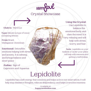 Lepidolite Crystal Showcase