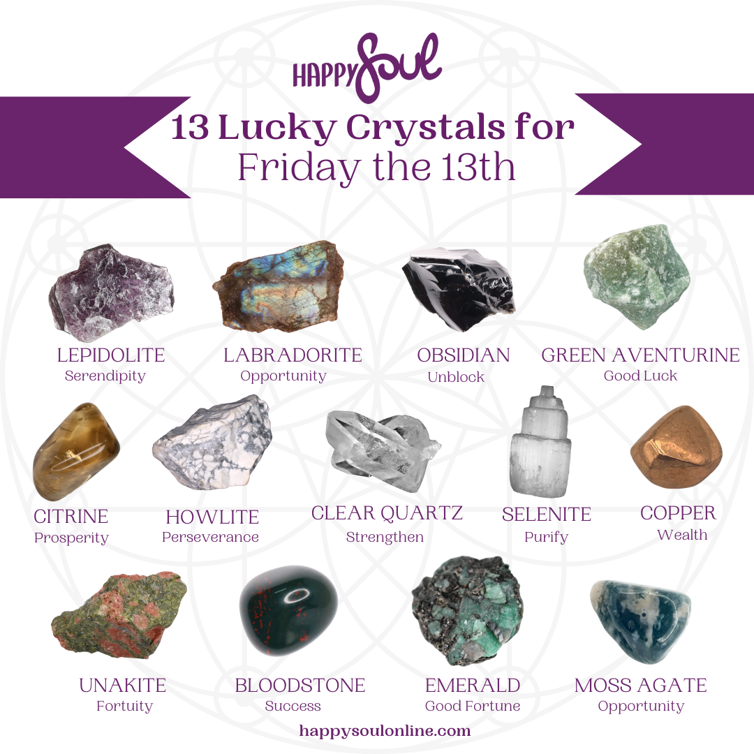 13 Lucky Crystals for Friday the 13th: Unlocking Your Good Fortune and Positive Energy